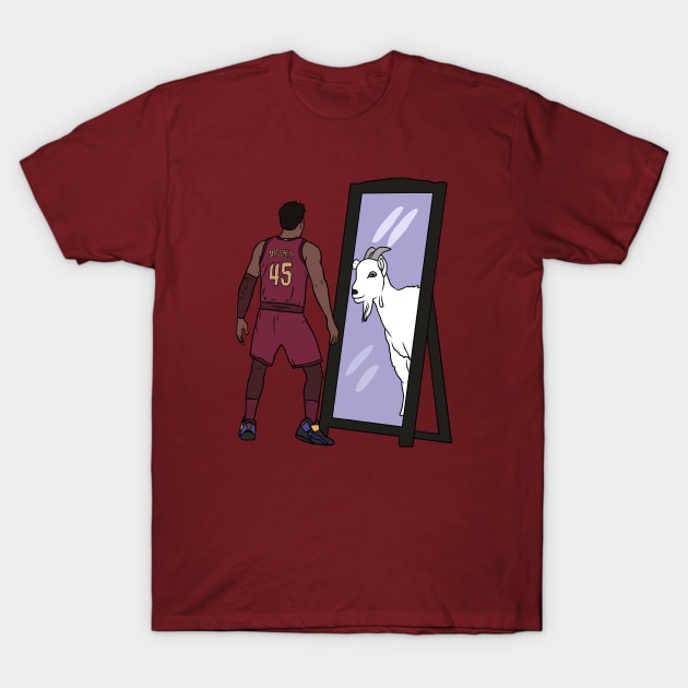 Donovan Mitchell Mirror GOAT (Cleveland) T-Shirt by rattraptees